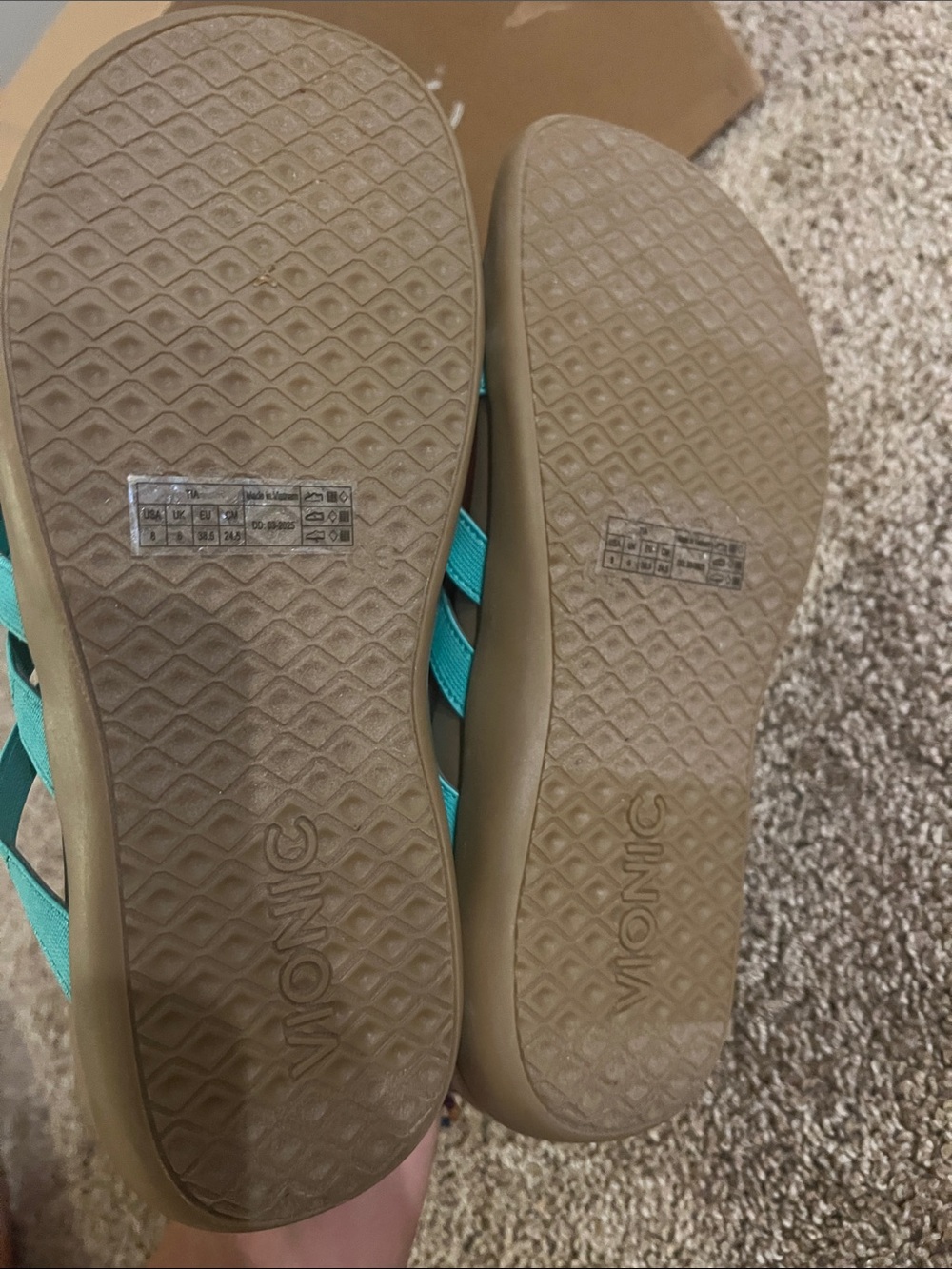 Vionic Woven Stretch Gore Thong Sandal-Tia - Picture 6 of 7